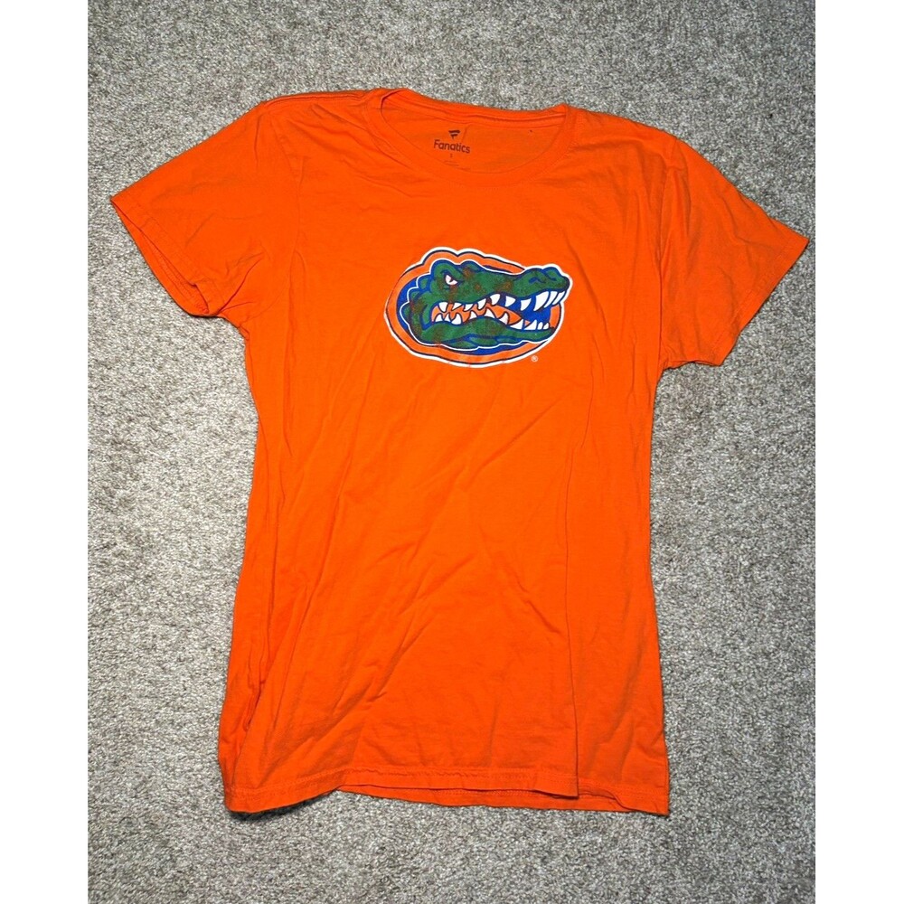 Fanatics Florida Gators Women S Orange Logo Graphic Cotton Crew Neck Tee